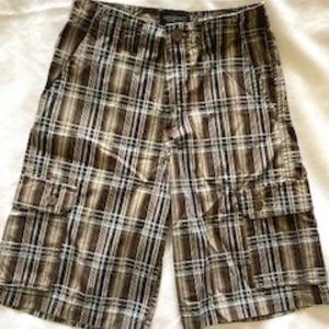 Gioberti Brown Striped Cargo Shorts - Boys